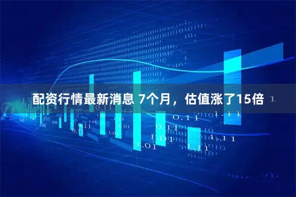 配资行情最新消息 7个月，估值涨了15倍