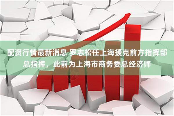 配资行情最新消息 罗志松任上海援克前方指挥部总指挥，此前为上海市商务委总经济师