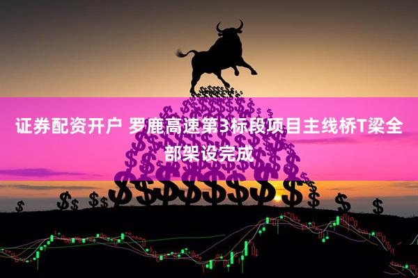 证券配资开户 罗鹿高速第3标段项目主线桥T梁全部架设完成